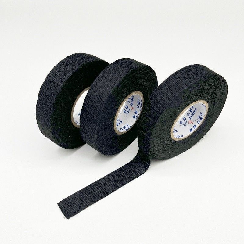 Ruban adhésif en tissu de laine pour la protection contre les fils automobiles 19 mm 25 mm largeur Noir Couleur